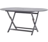 Maison exclusive - mesa de jardín plegable madera maciza de acacia 160x85x75 cm