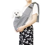 Transportín para perros, bandolera reversible con correa para el hombro, bandolera ajustable para perros, bolsa de transporte para cachorros con