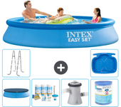 Paquete de piscina - intex - alrededor - 305x305x61 cm + accesorios a462