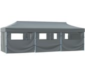 Carpa de recepción plegable con 8 paredes 3 x 9 m antracita