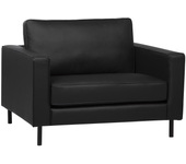 Beliani sillón savalen piel negro