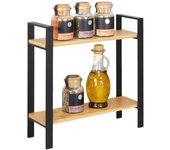 Estantería de cocina lou metal bambú 32x33x11 cm negro - wenko