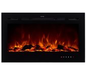 Chimenea eléctrica 90cm empotrable - kamin black nice 36