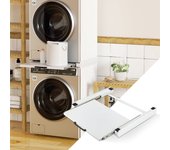 Kit de apilamiento con marco de conexión para lavadora-secadora blanco 60x54 cm
