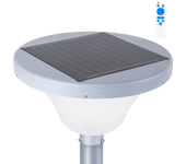 Farola led solar circular para jardines 45w con detector proximidad