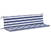 2 piezas cojín exterior | cojines banco jardín tela a rayas azul blanco 200x50x7 cm cfw91289