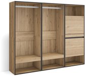 Amueblate online, vestidor abierto, ropa, zapatos, complementos, 180x145x35 cm, dormitorio, habitación, zapatero, roble