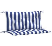 2 piezas cojín exterior | cojines banco jardín tela a rayas azul blanco 100x50x7 cm cfw91291
