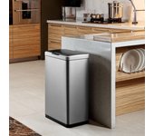 Eko cubo de basura con sensor mirage 2x20 l plateado mate
