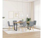 Pack 6 uds sillas de comedor | silla de cocina de tela gris claro cfw35449
