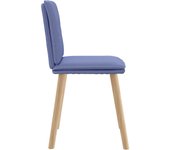Pack 4 uds sillas de comedor | silla de cocina tela azul jeans cfw84787