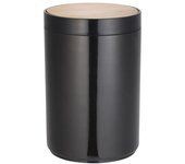 Cubo de basura basculante pp y bambú oslo 5l negro msv