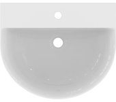 Ideal standard connect lavabo air 550 mm, 1 orificio para grifo, con rebosadero, e0698ma, color: blanco con ideal plus