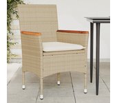 Maison exclusive - sillones de jardín con cojines 2 uds ratán sintético beige