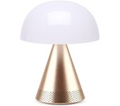 Lexon mina led audio lampada portatile grande luce bianca fredda o calda altezza 17 cm (soft gold)