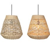 Lampara colgante rattan natural e27/ 220-240v