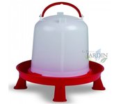Bebedero para aves con patas 10 litros rojo ideal para mantener agua fresca y limpia para aves