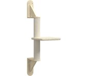 Árbol rascador para gatos de pared crema 85,5 cm