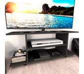Mesa con ruedas madera fsc®. henor. 120x40x52,5 cm. giro 360º con freno. grafito