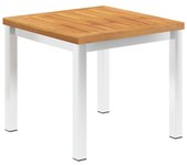 Maison exclusive - mesa auxiliar jardín madera acacia acero inoxidable 45x45x38cm