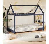 Maison exclusive - estructura de cama infantil madera maciza pino gris 80x160 cm