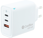Cargador coolbox gan 65w usb-c/usb-c/usb-a pared