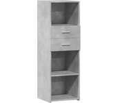 Aparador alto | aparador de comedor | armario de cocina madera de ingeniería gris hormigón 40x42,5x124 cm cfw75603