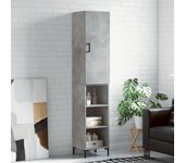 Aparador alto | aparador de comedor | armario de cocina de madera contrachapada gris hormigón 34,5x34x180 cm cfw17427