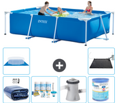 Paquete de piscina - intex - rectángulo - 300x200x75 cm + accesorios a202