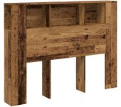 Cabecero armario madera ingeniería envejecida 140x18,5x102,5 cm