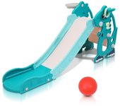 Tobogán infantil baloncesto plegable 4 en 1 mini tobogán exterior tobogán jardín