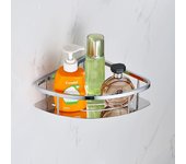 Cesta de almacenamiento de esquina, estante de acero inoxidable, cabina de ducha para baño