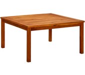 Mesa de centro de jardín madera maciza de acacia 85x85x45 cm