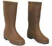 Botas de goma hasta la rodilla con suela de goma antideslizante marrón - talla 38