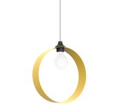 Lumicom | nucleo mono lámpara pendiente, 1x e27, max 42w, metal, amarillo, d.40cm