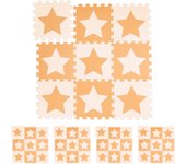 45 losas alfombra puzle bebé, goma eva, colchoneta niños, sin sustancias nocivas, suelo juego, gateo, naranja y beige