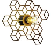 Lucande alexaru aplique, panal, negro, lámparas de pared de diseño, aplique