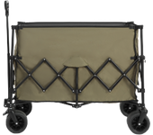 Carrito de playa plegable de 220lbs con ruedas grandes, - verde militar