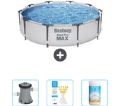 Paquete de piscina - bestway - alrededor - 305x305x76 cm + accesorios cb37