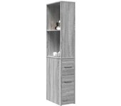 Maison exclusive - armario de baño estrecho con ruedas madera gris sonoma