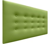 Dhome cabecero de polipiel con 3 hileras de botones cabezal tapizado cama lujo (verde, 105cm)