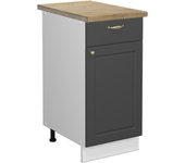 Vicco mueble bajo de cocina fame-line, antracita-oro, 40 cm , et roble