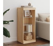 Aparador | aparador de comedor | armario de cocina con luces led roble sonoma 41x37x100 cm cfw66227