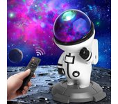 Lámpara de proyector de luz nocturna de galaxia de astronauta, proyector de cielo estrellado que proyecta con nebulosa, control remoto