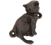 Origen home decor percha gato 1 pomo percheros gris hierro colado vintage - 10x9x4cm