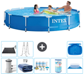 Paquete de piscina - intex - alrededor - 366x366x76 cm + accesorios a1744
