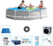 Paquete de piscina - intex - alrededor - 305x305x76 cm + accesorios a2060