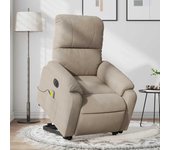 Sillón reclinable de masaje eléctrico color topo