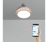 Wind clear rattan - ventilador de techo 40w silencioso ø107cm aspas retráctiles con luz led de 36w con wifi y mando a distancia