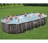 Piscina ovalada bestway de 7,32 x 3,66 x 1,22 m
